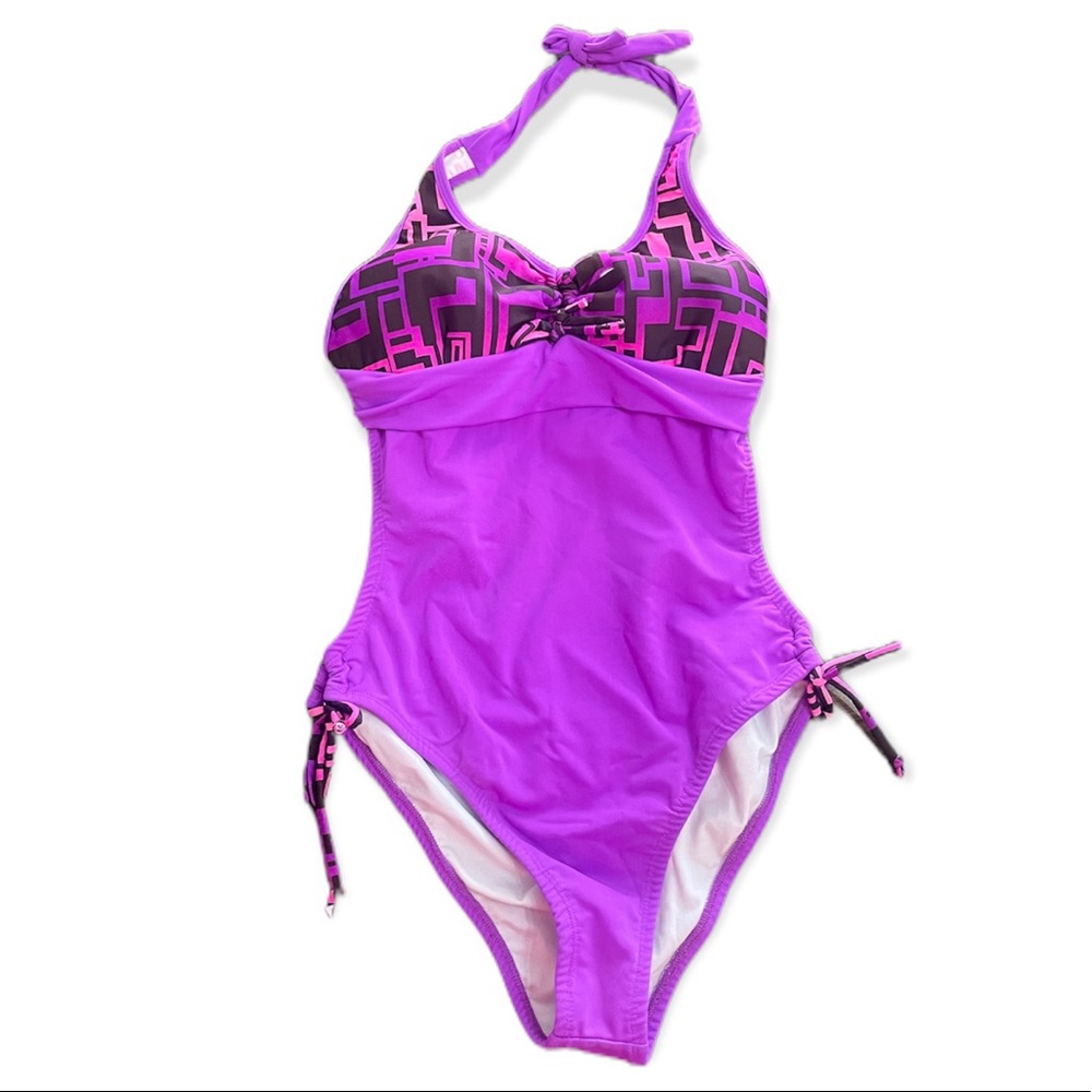 Carey Beachwear Purple & Pink Abstract Monokini